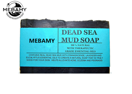 Jabón hecho a mano orgánico del fango del mar muerto, piel natural del jabón de la lavanda del aceite esencial limpia