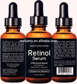 Suero orgánico ácido hialurónico de la cara del retinol de la vitamina E antienvejecedor