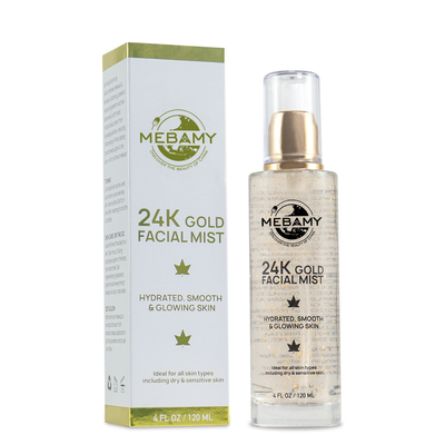 Espray facial ácido hialurónico de la niebla del vegano del oro 24K para todos los tipos de la piel