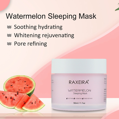 máscara de hidratación de noche ácida hialurónica el dormir de la sandía de la mascarilla del cuidado de piel 50ml