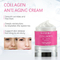 Crema hidratante facial diaria antienvejecedora de piel de MSDS del cuidado de cara del colágeno femenino de la crema
