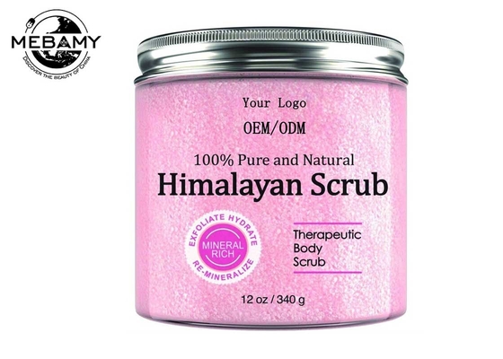 Exfoliante corporal Himalayan del cuidado de piel de la sal con aceite de la fruta del lichi todo el Exfoliator de limpiamiento natural