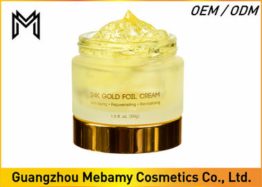 El gel de la hoja que revitaliza la crema de cara del oro 24K mejora textura/brillo de la piel