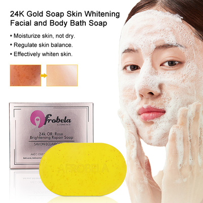 135g jabón del oro del glutatión 24k para la cara que blanquea la iluminación